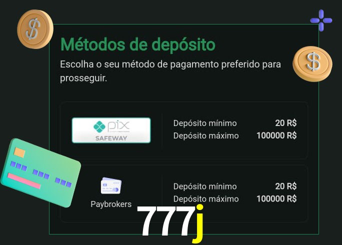 O cassino 777j oferece uma grande variedade de métodos de pagamento
